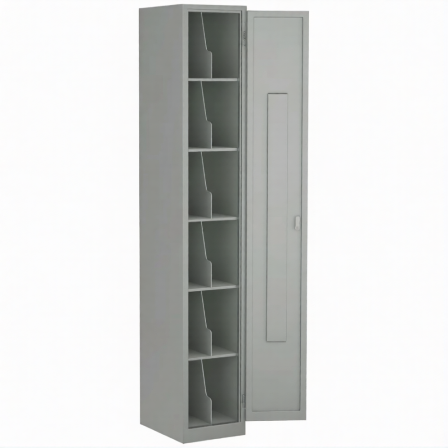Шкаф для 12 противогазов ХПГ-12, с дверью (1800х300х400)
